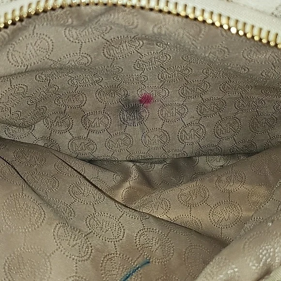 Michael KorsWomen's White Michael Signature Large Backpack - Picture 8 of 14